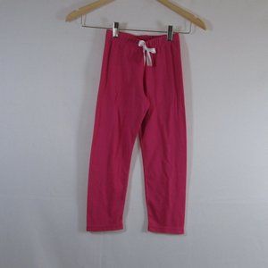 Eva Castillo Girls Pink Leggings with White Bow Size 8 Pre-owned Good Co…